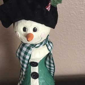 Country Snowfolks Candleholder - Snowman
